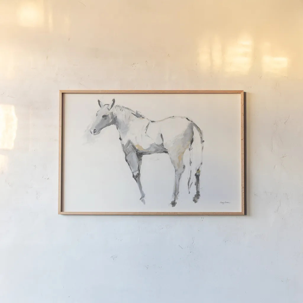 Horse III by Avery Tillmon. shown as a paper print in a natural frame. Available as a archival giclee rolled canvas, fine art paper, or poster print. SKU 49691i.