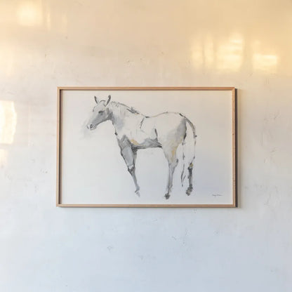 Horse III by Avery Tillmon. shown as a paper print in a natural frame. Available as a archival giclee rolled canvas, fine art paper, or poster print. SKU 49691i.