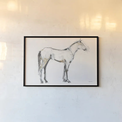 Horse Sketch III by Avery Tillmon. shown as a paper print in a black flame. Available as a archival giclee rolled canvas, fine art paper, or poster print. SKU 60662i.