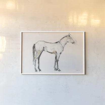 Horse Sketch III by Avery Tillmon. shown as a paper print in a white frame. Available as a archival giclee rolled canvas, fine art paper, or poster print. SKU 60662i.