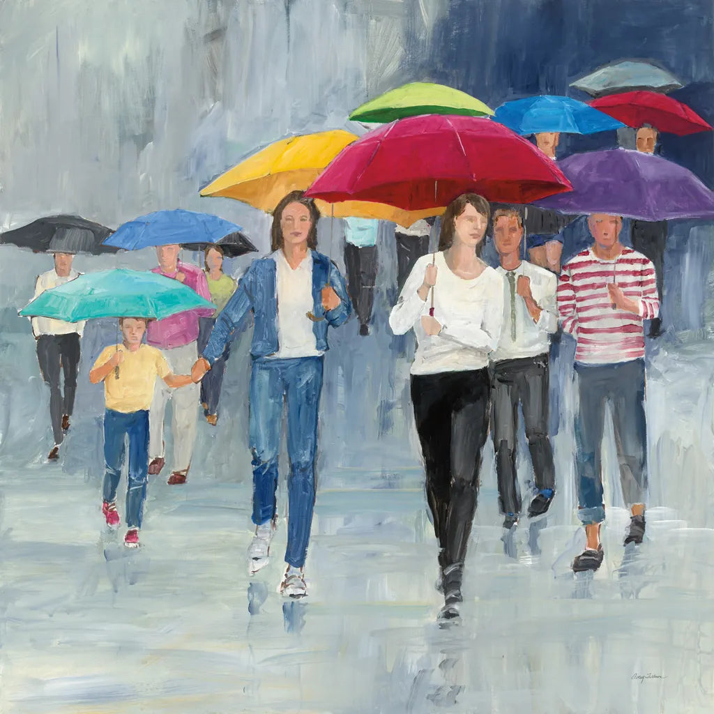 Just Walkin in the Rain by Avery Tillmon. SKU 37605a. Archival Giclee Fine art print for wall decor.