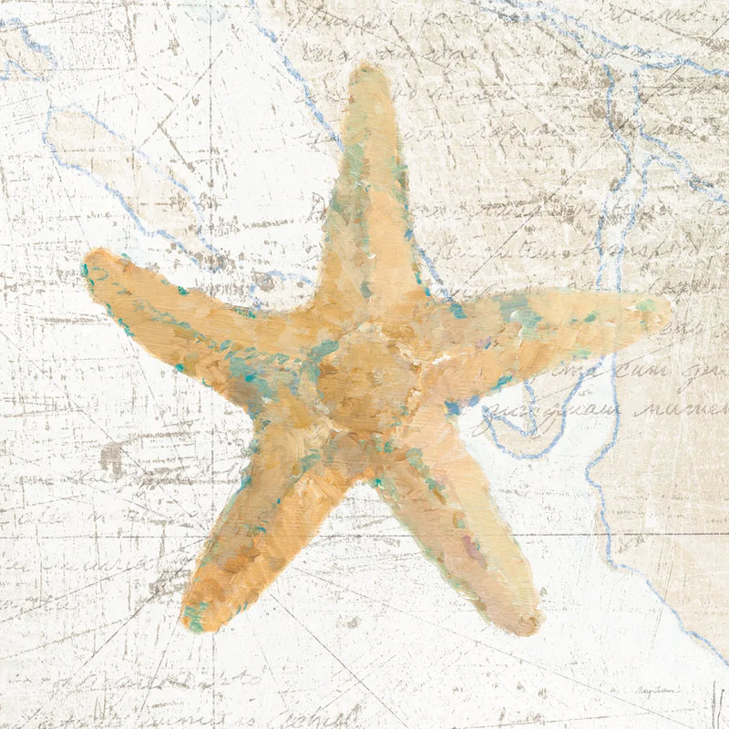 La Mer IV Beach Map by Avery Tillmon. SKU 73104a. Archival Giclee Fine art print for wall decor.