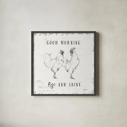 Life at Home I by Avery Tillmon. Shown in a sleek black glass frame for a contemporary gallery look. Available as an archival giclee rolled canvas, fine art paper, or poster print. SKU 36970a.