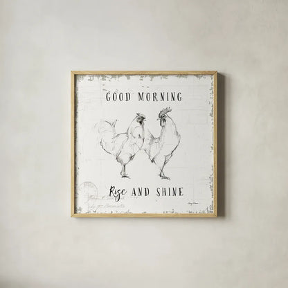 Life at Home I by Avery Tillmon. Shown in a natural wood glass frame for a timeless modern aesthetic. Available as an archival giclee rolled canvas, fine art paper, or poster print. SKU 36970a.