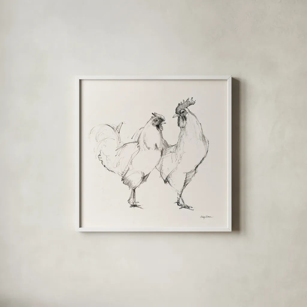 Life at Home I Vintage Cream by Avery Tillmon. Shown in a crisp white glass frame for a clean and minimalist style. Available as an archival giclee rolled canvas, fine art paper, or poster print. SKU 57428a.
