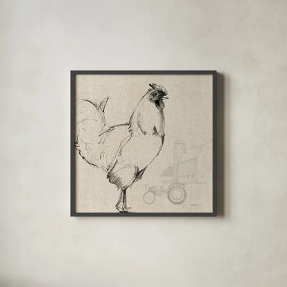 Life at Home I on Burlap by Avery Tillmon. Shown in a sleek black glass frame for a contemporary gallery look. Available as an archival giclee rolled canvas, fine art paper, or poster print. SKU 101485a.