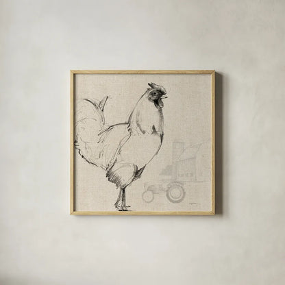 Life at Home I on Burlap by Avery Tillmon. Shown in a natural wood glass frame for a timeless modern aesthetic. Available as an archival giclee rolled canvas, fine art paper, or poster print. SKU 101485a.