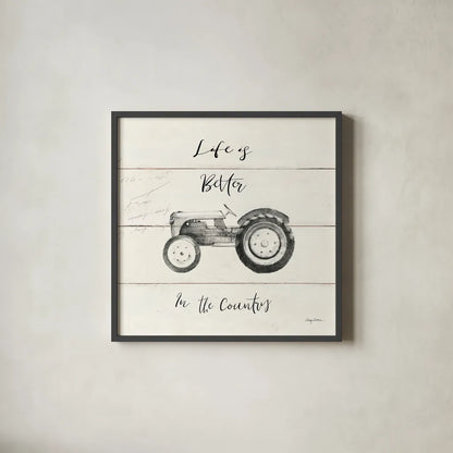 Life at Home II Shiplap by Avery Tillmon. Shown in a sleek black glass frame for a contemporary gallery look. Available as an archival giclee rolled canvas, fine art paper, or poster print. SKU 48919a.