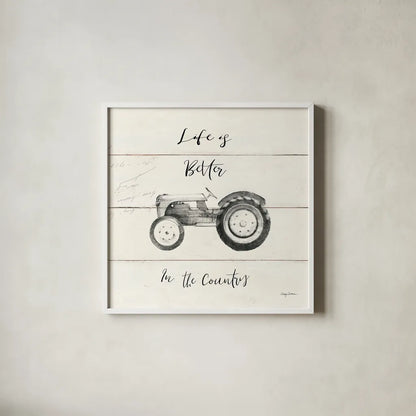 Life at Home II Shiplap by Avery Tillmon. Shown in a crisp white glass frame for a clean and minimalist style. Available as an archival giclee rolled canvas, fine art paper, or poster print. SKU 48919a.