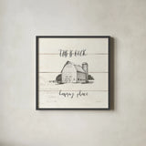 Life at Home IV Shiplap by Avery Tillmon. Shown in a sleek black glass frame for a contemporary gallery look. Available as an archival giclee rolled canvas, fine art paper, or poster print. SKU 48921a.