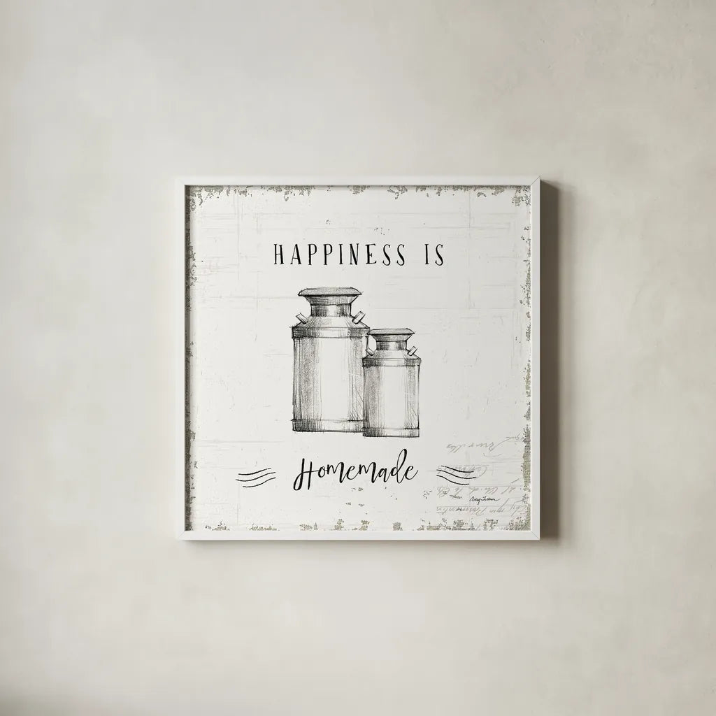 Life at Home V by Avery Tillmon. Shown in a crisp white glass frame for a clean and minimalist style. Available as an archival giclee rolled canvas, fine art paper, or poster print. SKU 36974a.