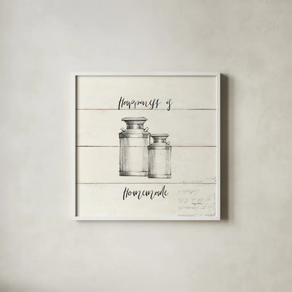 Life at Home V Shiplap by Avery Tillmon. Shown in a crisp white glass frame for a clean and minimalist style. Available as an archival giclee rolled canvas, fine art paper, or poster print. SKU 48922a.