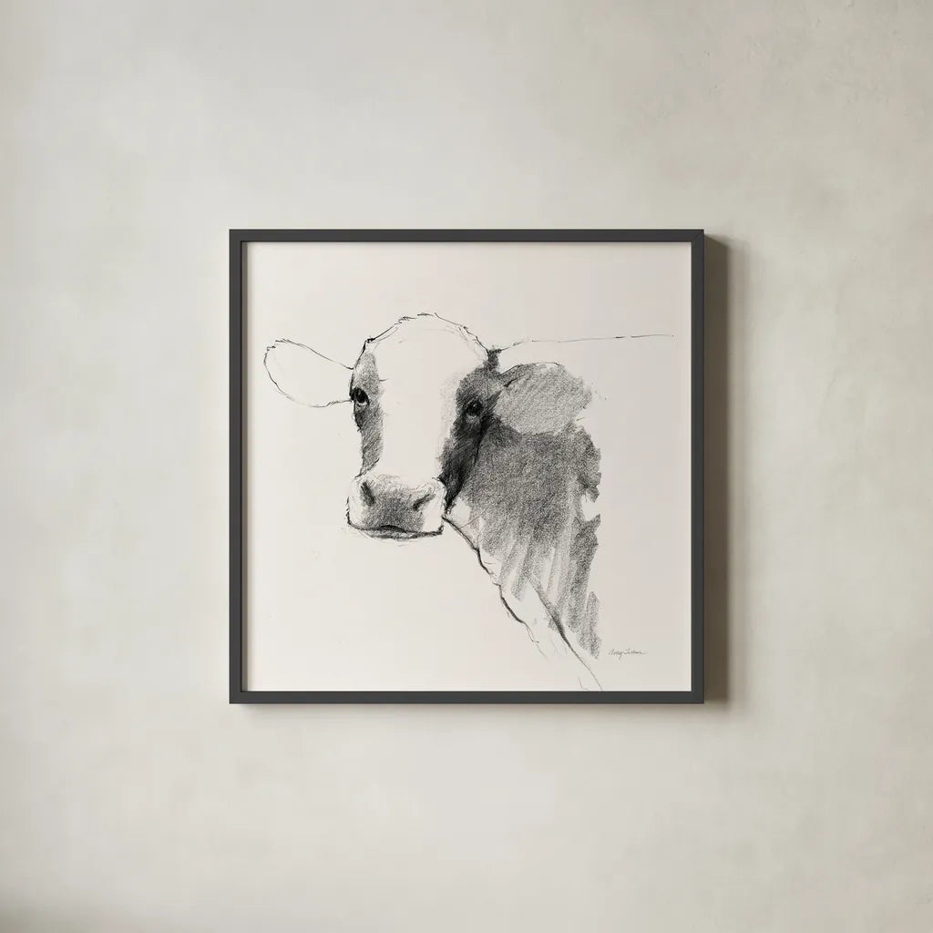 Life at Home VI Vintage Cream by Avery Tillmon. Shown in a sleek black glass frame for a contemporary gallery look. Available as an archival giclee rolled canvas, fine art paper, or poster print. SKU 57429a.