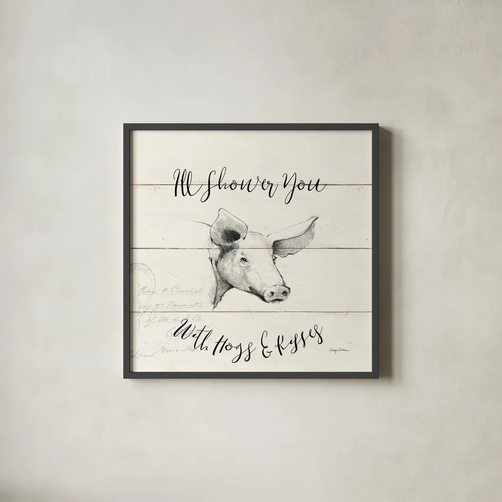 Life at Home VII Shiplap by Avery Tillmon. Shown in a sleek black glass frame for a contemporary gallery look. Available as an archival giclee rolled canvas, fine art paper, or poster print. SKU 48924a.