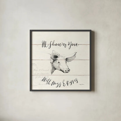 Life at Home VII Shiplap by Avery Tillmon. Shown in a sleek black glass frame for a contemporary gallery look. Available as an archival giclee rolled canvas, fine art paper, or poster print. SKU 48924a.