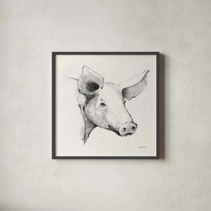 Life at Home VII Vintage Cream by Avery Tillmon. Shown in a sleek black glass frame for a contemporary gallery look. Available as an archival giclee rolled canvas, fine art paper, or poster print. SKU 57430a.