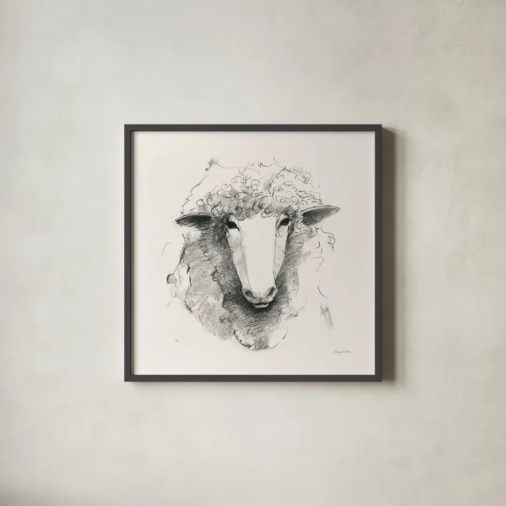 Life at Home VIII Vintage Cream by Avery Tillmon. Shown in a sleek black glass frame for a contemporary gallery look. Available as an archival giclee rolled canvas, fine art paper, or poster print. SKU 57431a.