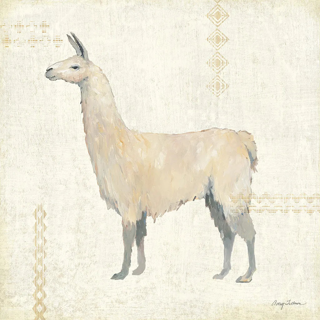 Llama Land VI by Avery Tillmon. SKU 42272a. Archival Giclee Fine art print for wall decor.