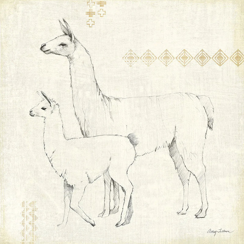 Llama Land X by Avery Tillmon. SKU 42276a. Archival Giclee Fine art print for wall decor.