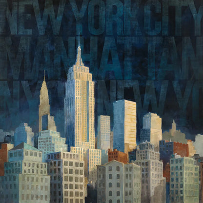 Midnight in Midtown Words by Avery Tillmon. SKU 10110a. Archival Giclee Fine art print for wall decor.