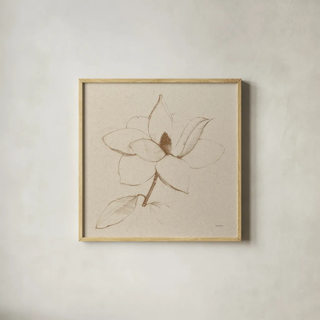 Modern Vintage Floral II by Avery Tillmon. Shown in a natural wood glass frame for a timeless modern aesthetic. Available as an archival giclee rolled canvas, fine art paper, or poster print. SKU 72763a.
