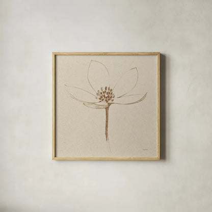 Modern Vintage Floral IV by Avery Tillmon. Shown in a natural wood glass frame for a timeless modern aesthetic. Available as an archival giclee rolled canvas, fine art paper, or poster print. SKU 74082a.