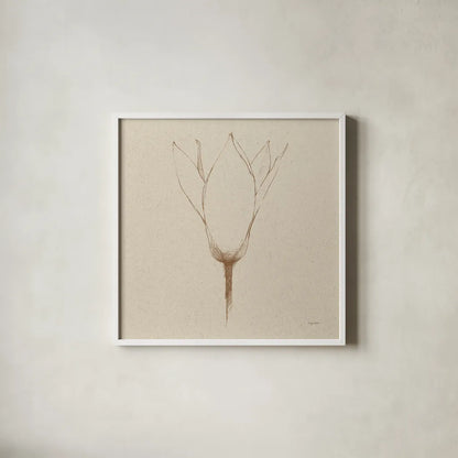 Modern Vintage Floral V by Avery Tillmon. Shown in a crisp white glass frame for a clean and minimalist style. Available as an archival giclee rolled canvas, fine art paper, or poster print. SKU 74083a.