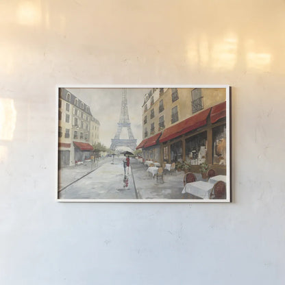 Morning in Paris by Avery Tillmon. shown as a paper print in a white frame. Available as a archival giclee rolled canvas, fine art paper, or poster print. SKU 12690i.