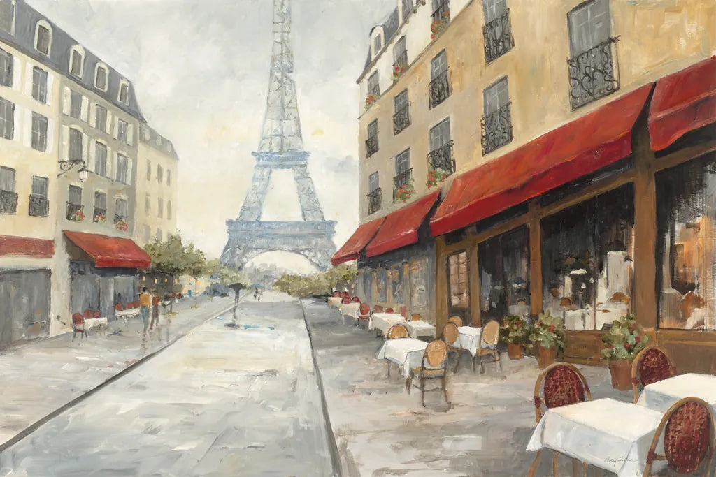 Morning in Paris No Couple by Avery Tillmon. SKU 84775i. Archival Giclee Fine art print for wall decor.