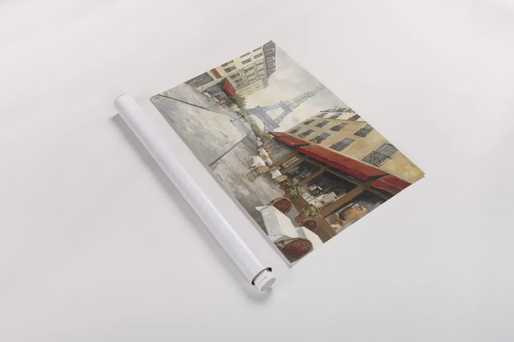 Morning in Paris No Couple by Avery Tillmon. shown as a rolled paper print. Available as archival giclee rolled canvas, fine art paper, or poster print. SKU 84775i.