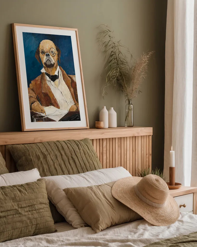 Nathaniel Howlthorn by Avery Tillmon. shown as a paper print in a natural frame. Available as a archival giclee rolled canvas, fine art paper, or poster print. SKU 16922h.