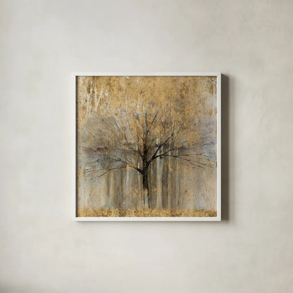 Open Arms Gold Crop by Avery Tillmon. Shown in a crisp white glass frame for a clean and minimalist style. Available as an archival giclee rolled canvas, fine art paper, or poster print. SKU 28277a.