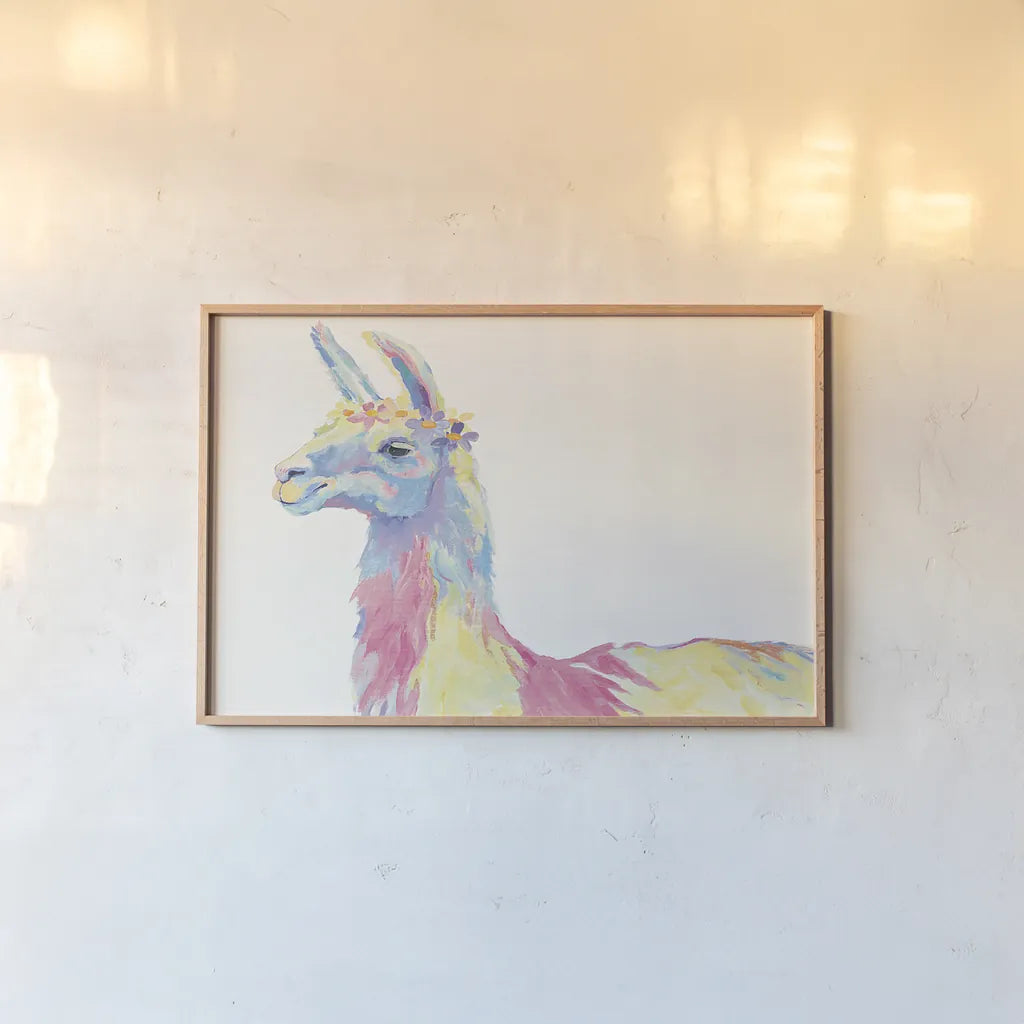 Ophelia Crop with Flowers by Avery Tillmon. shown as a paper print in a natural frame. Available as a archival giclee rolled canvas, fine art paper, or poster print. SKU 27547i.