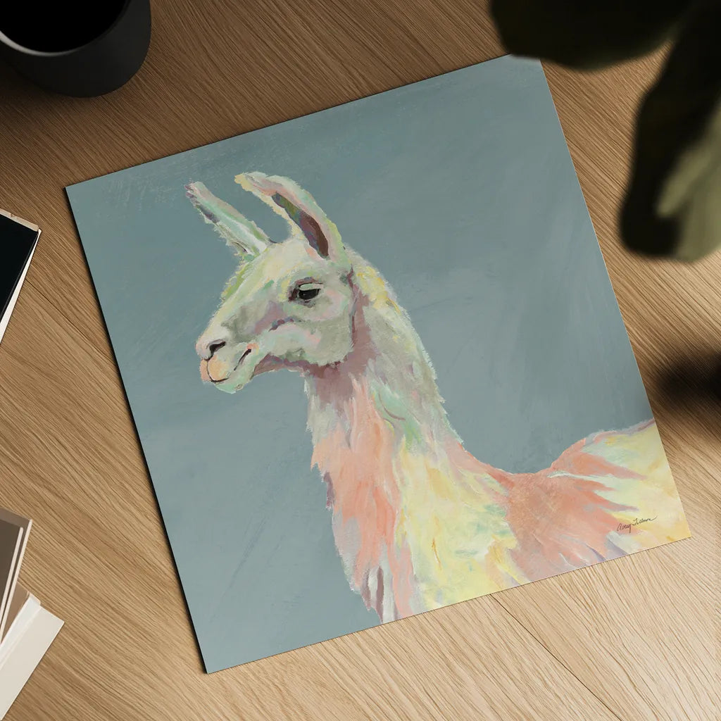 Ophelia on Blue Crop by Avery Tillmon. Shown as a detailed flat fine art print, highlighting archival giclee quality. Available as an archival giclee rolled canvas, fine art paper, or poster print. SKU 69165a.