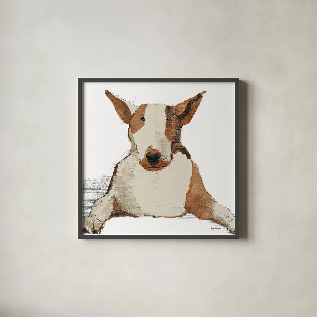 Orpheus Watercolor by Avery Tillmon. Shown in a sleek black glass frame for a contemporary gallery look. Available as an archival giclee rolled canvas, fine art paper, or poster print. SKU 24026a.