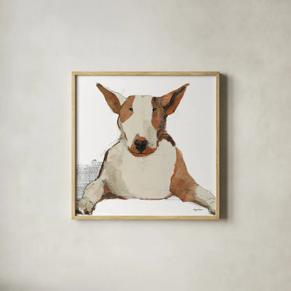 Orpheus Watercolor by Avery Tillmon. Shown in a natural wood glass frame for a timeless modern aesthetic. Available as an archival giclee rolled canvas, fine art paper, or poster print. SKU 24026a.