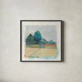 Path through the Field by Avery Tillmon. Shown in a sleek black glass frame for a contemporary gallery look. Available as an archival giclee rolled canvas, fine art paper, or poster print. SKU 26425a.