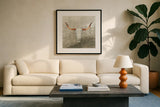 Patterned Echoes by Avery Tillmon. Displayed in a glass frame with matte in a clean modern living room. Available as an archival giclee rolled canvas, fine art paper, or poster print. SKU 63501a.
