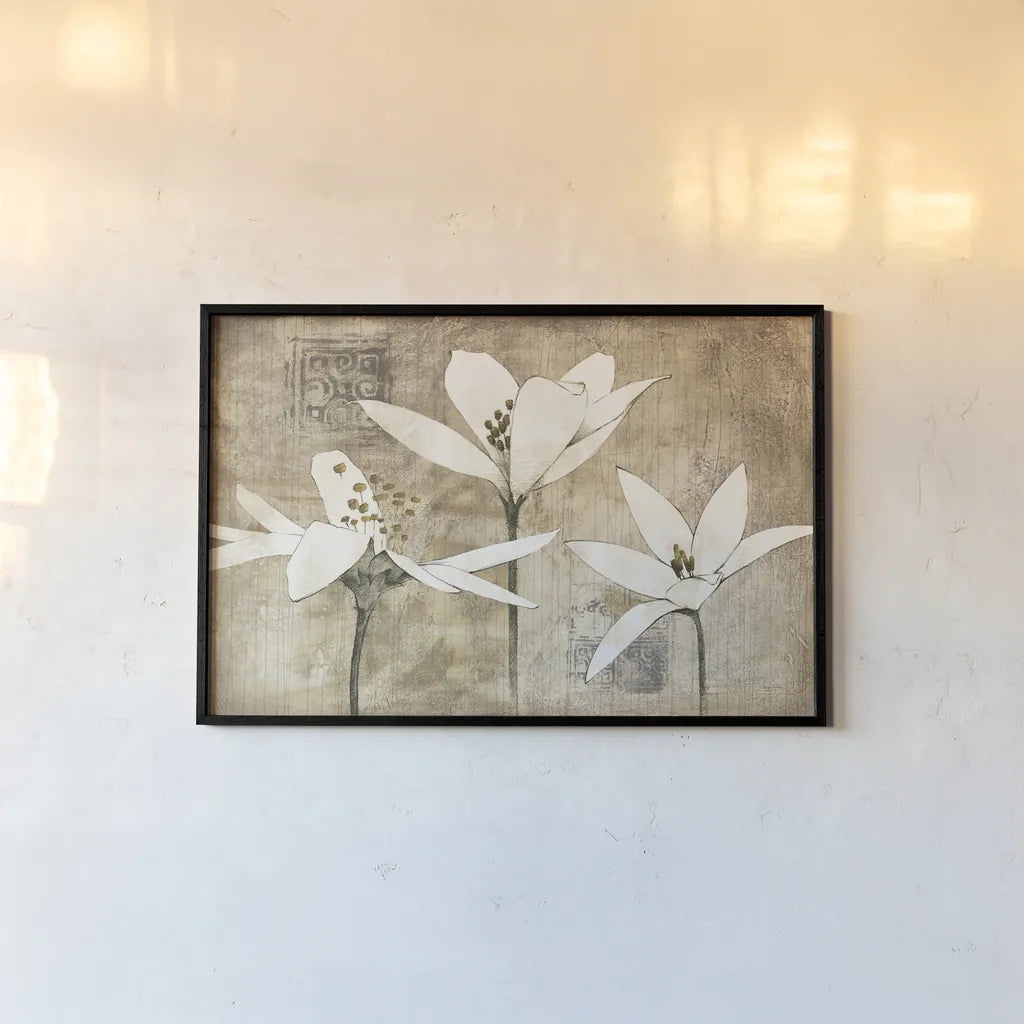 Pencil Floral III by Avery Tillmon. shown as a paper print in a black flame. Available as a archival giclee rolled canvas, fine art paper, or poster print. SKU 10289i.