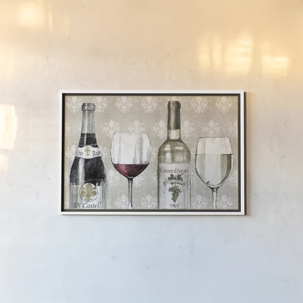 Pencil Wine III by Avery Tillmon. shown as a paper print in a white frame. Available as a archival giclee rolled canvas, fine art paper, or poster print. SKU 49600i.