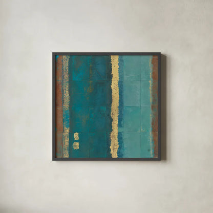 Quietude II by Avery Tillmon. Shown in a sleek black glass frame for a contemporary gallery look. Available as an archival giclee rolled canvas, fine art paper, or poster print. SKU 8898a.