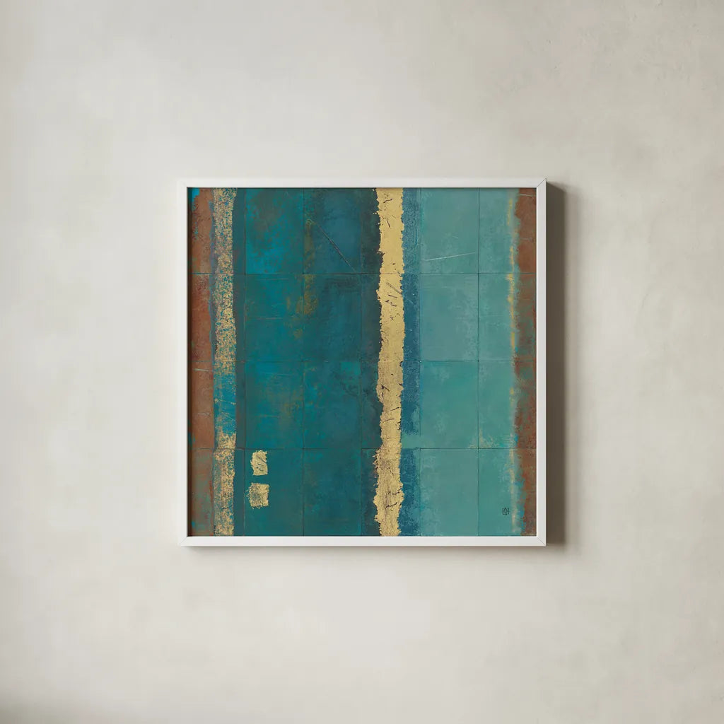 Quietude II by Avery Tillmon. Shown in a crisp white glass frame for a clean and minimalist style. Available as an archival giclee rolled canvas, fine art paper, or poster print. SKU 8898a.