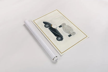 Roadster I v2 by Avery Tillmon. shown as a rolled paper print. Available as archival giclee rolled canvas, fine art paper, or poster print. SKU 49692i.