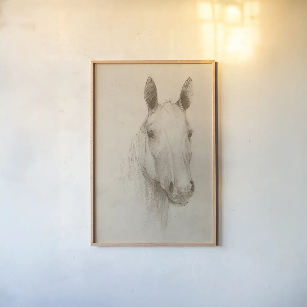 Romeo on Aged Paper by Avery Tillmon. shown as a paper print in a natural frame. Available as a archival giclee rolled canvas, fine art paper, or poster print. SKU 96286h.