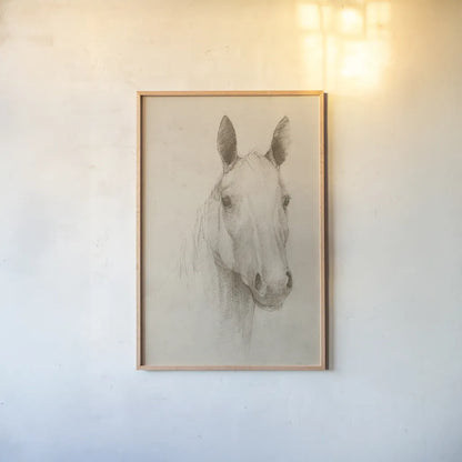 Romeo on Aged Paper by Avery Tillmon. shown as a paper print in a natural frame. Available as a archival giclee rolled canvas, fine art paper, or poster print. SKU 96286h.
