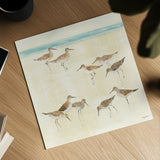 Sandpipers by Avery Tillmon. Shown as a detailed flat fine art print, highlighting archival giclee quality. Available as an archival giclee rolled canvas, fine art paper, or poster print. SKU 11219a.