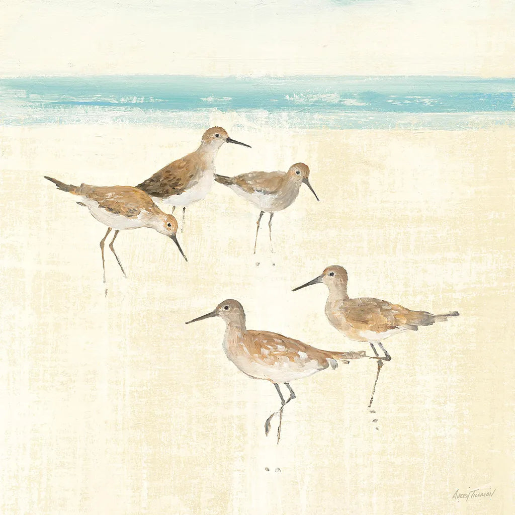 Sandpipers Square I by Avery Tillmon. SKU 15106a. Archival Giclee Fine art print for wall decor.