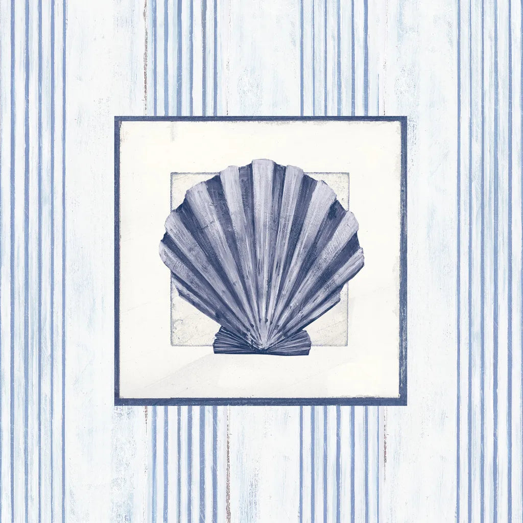 Sanibel Shell I Navy by Avery Tillmon. SKU 65634a. Archival Giclee Fine art print for wall decor.