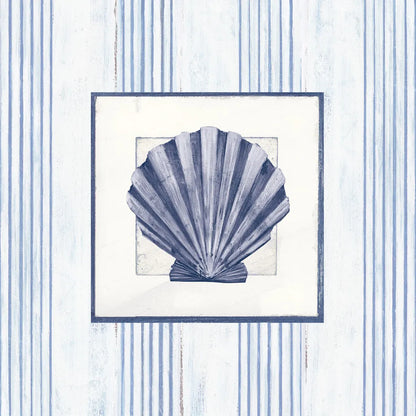 Sanibel Shell I Navy by Avery Tillmon. SKU 65634a. Archival Giclee Fine art print for wall decor.