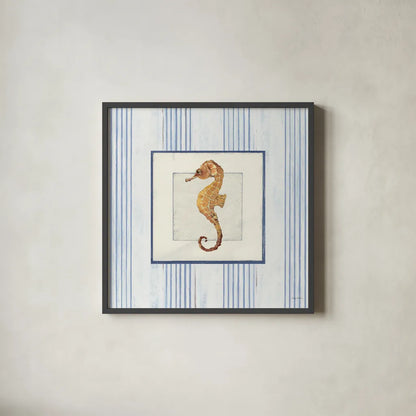 Sanibel Shell IV by Avery Tillmon. Shown in a sleek black glass frame for a contemporary gallery look. Available as an archival giclee rolled canvas, fine art paper, or poster print. SKU 8915a.